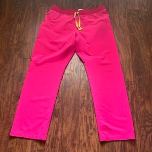 Figs shocking pink Livingston scrub pants XL Tall